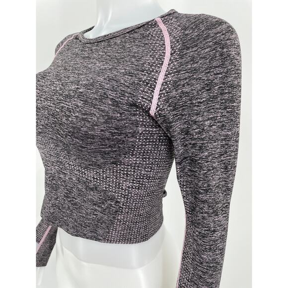 Victoria Secret  PINK Seamless Thumbhole Crop Athletic Wear Top M - Picture 3 of 5